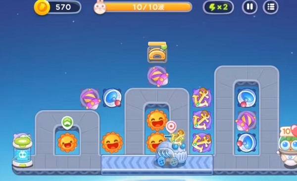 保卫萝卜4太空穿越第52关无道具金萝卜全清攻略 - 游戏熊