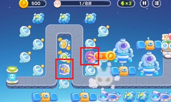 保卫萝卜4太空穿越第59关无道具金萝卜全清攻略 - 游戏熊