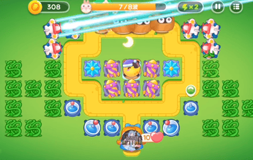 保卫萝卜4绿野奇缘第18关无道具金萝卜全清攻略 - 游戏熊