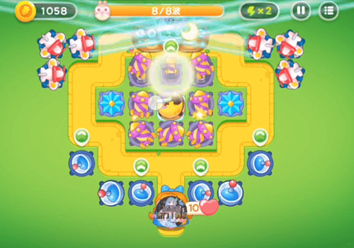 保卫萝卜4绿野奇缘第18关无道具金萝卜全清攻略 - 游戏熊