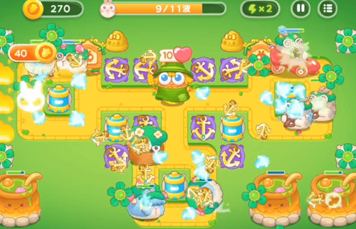 保卫萝卜4绿野奇缘第23关无道具金萝卜全清攻略 - 游戏熊