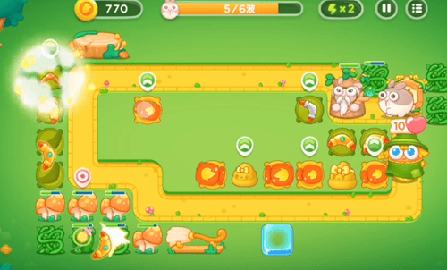 保卫萝卜4绿野奇缘第24关无道具金萝卜全清攻略 - 游戏熊