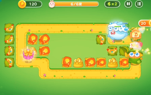 保卫萝卜4绿野奇缘第24关无道具金萝卜全清攻略 - 游戏熊