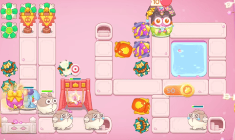 保卫萝卜4秋妃传第56关无道具金萝卜全清攻略 - 游戏熊