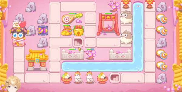 保卫萝卜4秋妃传第74关无道具金萝卜全清攻略 - 游戏熊