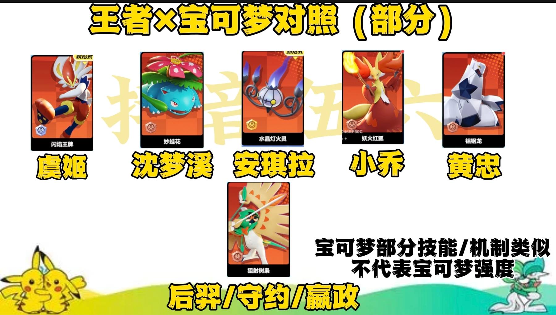 宝可梦大集结与王者里相似的英雄有哪些 - 游戏熊