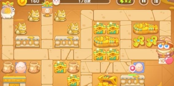 保卫萝卜4法老归来第2关无道具金萝卜全清攻略 - 游戏熊