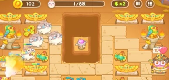 保卫萝卜4法老归来第6关无道具金萝卜全清攻略 - 游戏熊