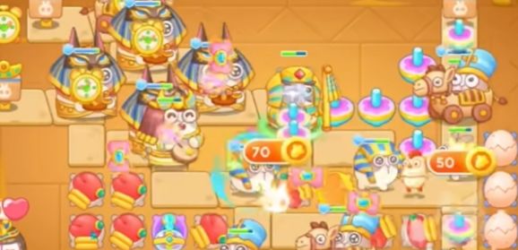 保卫萝卜4法老归来第15关无道具金萝卜全清攻略 - 游戏熊