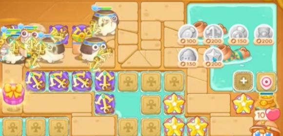 保卫萝卜4法老归来第17关无道具金萝卜全清攻略 - 游戏熊