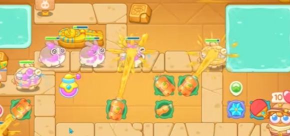 保卫萝卜4法老归来第20关无道具金萝卜全清攻略 - 游戏熊