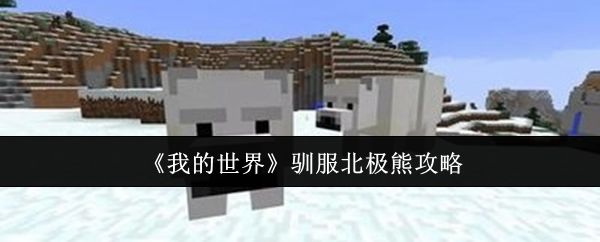 我的世界怎么驯服北极熊,附方法攻略 - 游戏熊