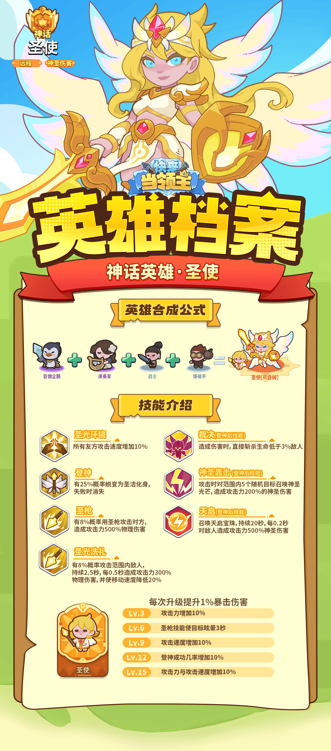 快来当领主圣使技能合成公式 - 游戏熊