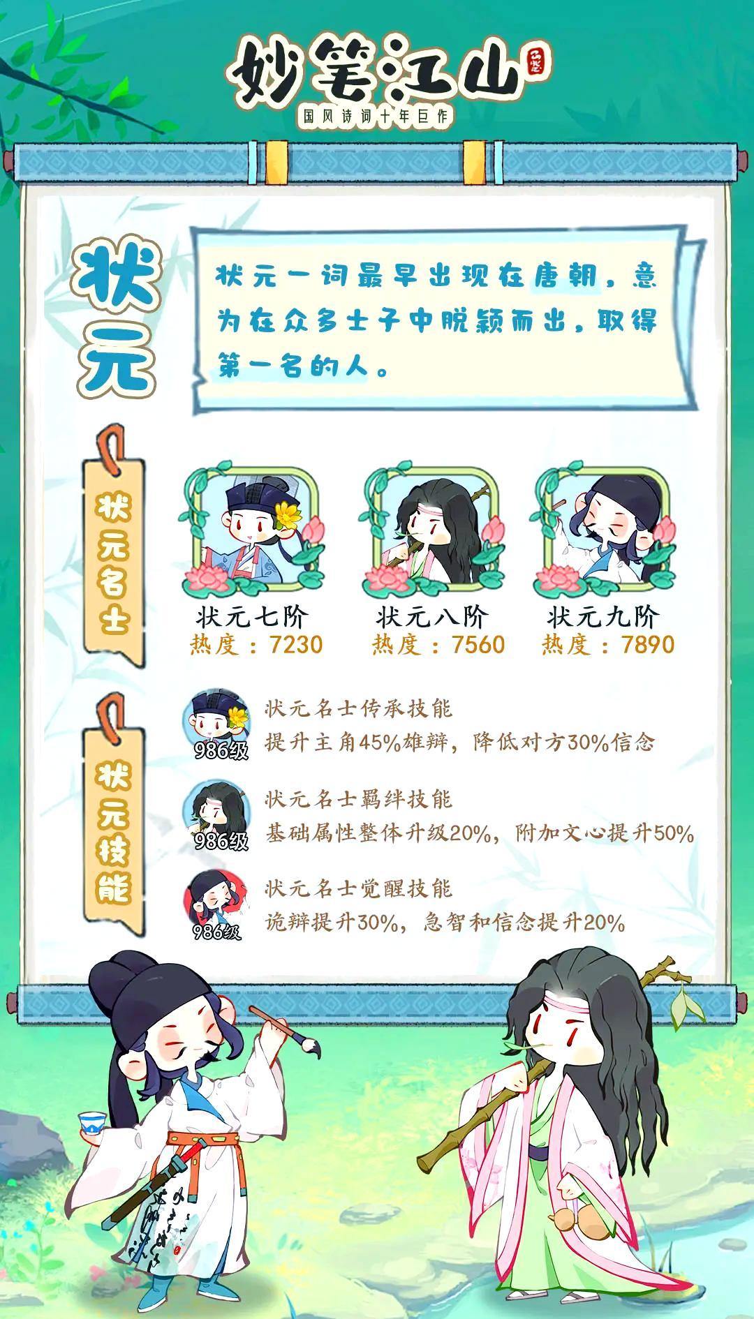 妙笔江山名士品级详细介绍 - 游戏熊