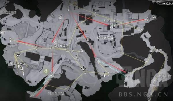 明日方舟终末地矿脉源区滑索怎么设置，全点位搭建图文攻略